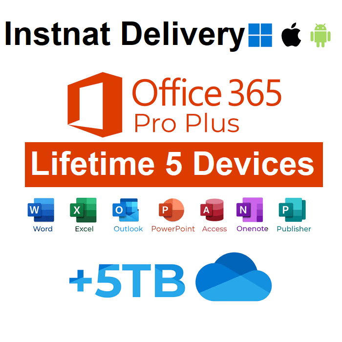 Office 365 Professional Plus Lifetime 5 Devices 5TB OneDrive (Windows/Mac) - Image 2