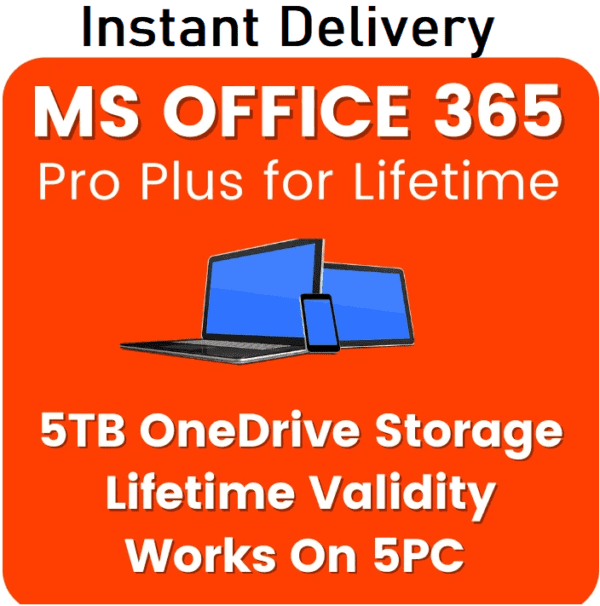 Office 365 Professional Plus Lifetime 5 Devices 5TB OneDrive (Windows ...